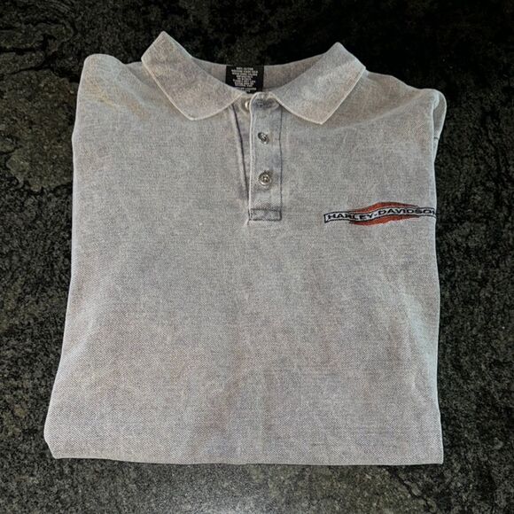 Harley-Davidson Gray Polo Shirt - Picture 1 of 6